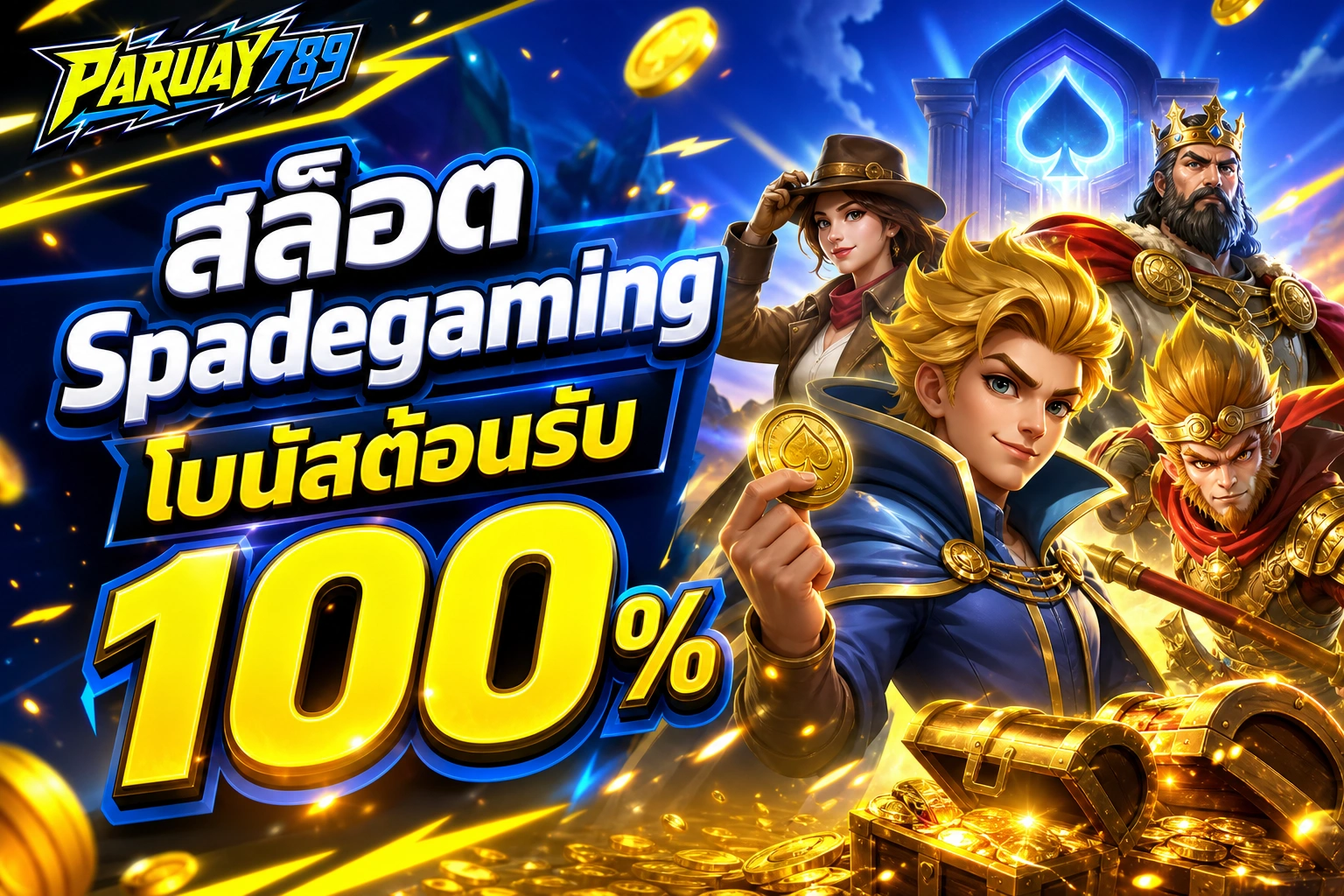 PARUAY789 สล็อต Spadegaming โบนัสต้อนรับ 100%