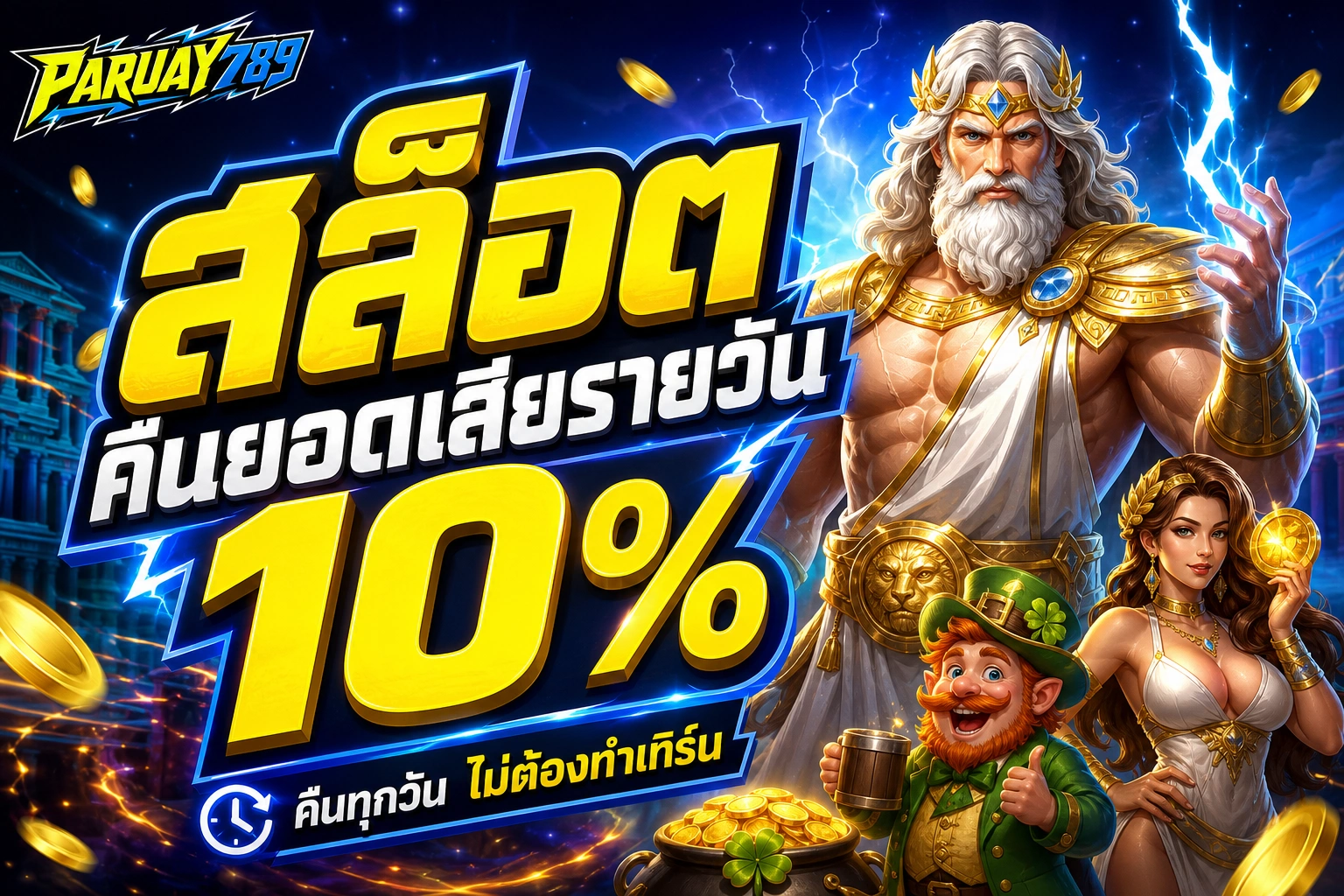 PARUAY789 สล็อตคืนยอดเสียรายวัน 10%